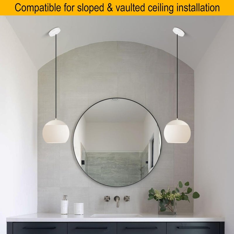 MAYOMAJO 2 Pack 6 Inches Light Canopy Kit with Heavy Duty Replacement Ceiling Cover Plate & Mounting Hardware for Lighting Fixtures Chandelier Pendant Lamp or DIY Project (White) - Image 5